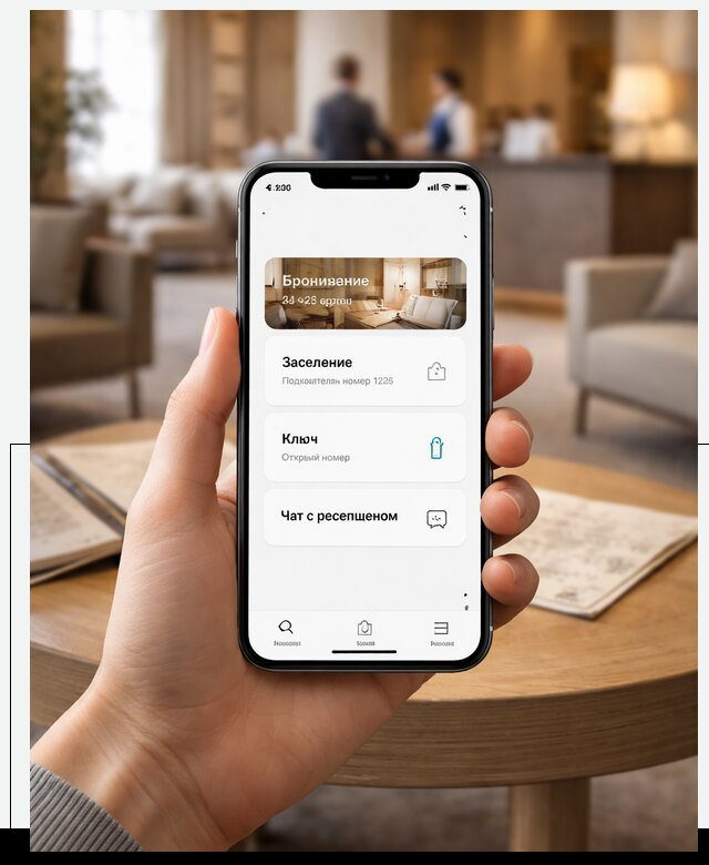 Мобильное приложение для гостей отеля в Елизове, управление сервисом